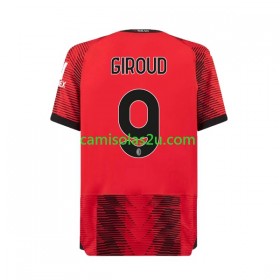 Camisolas de futebol AC Milan Olivier Giroud 9 Equipamento Principal 2023/24 Manga Curta